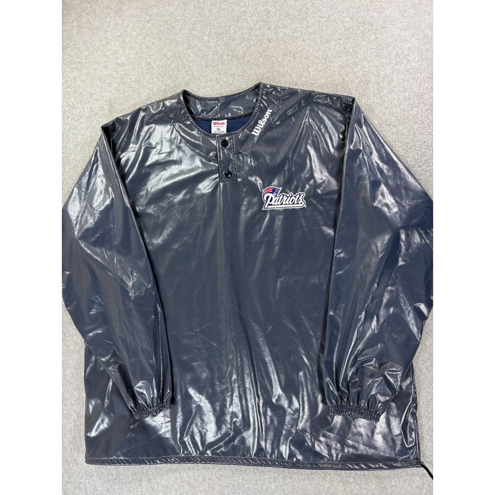 New England Patriots Wilson Sideline‎ Pullover Rain Shirt (Men's XL) Blue